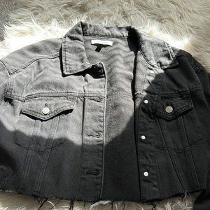 Pacsun black wash cropped denim jean jacket